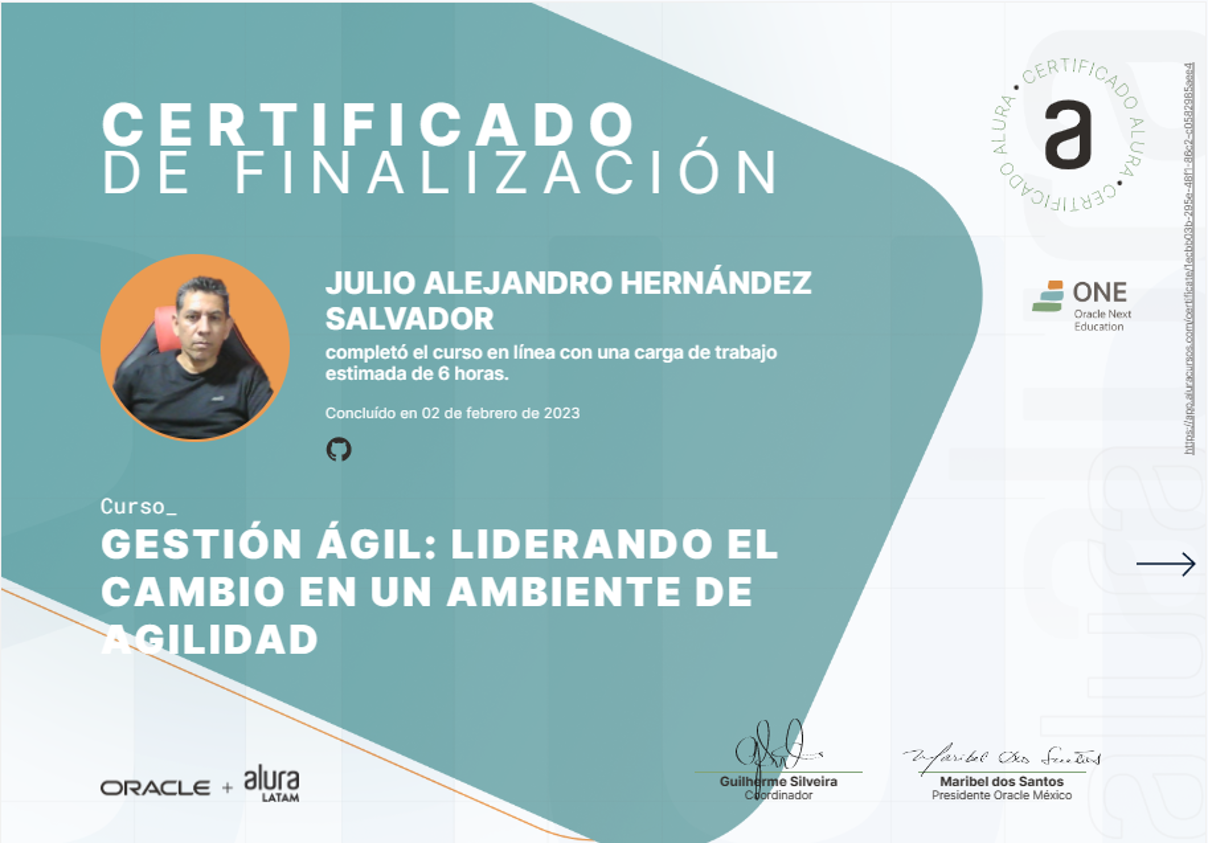 Certificado ONE - Gestión ágil